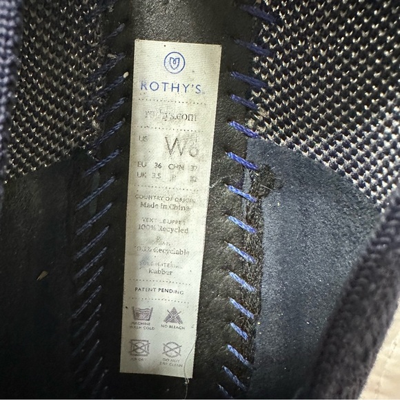 Rothy's  Limited Edition Zodiac Astrology Virgo Loafer Navy Slip On Shoes SizeW6 - Picture 16 of 16